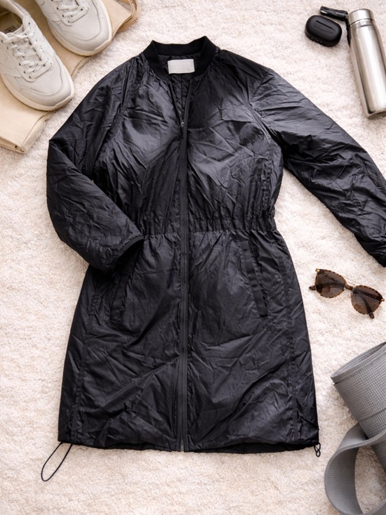 Athleta Jackets & Blazers - Athleta Summit PrimaLoft Packable Parka XL Black Athleisure Travel